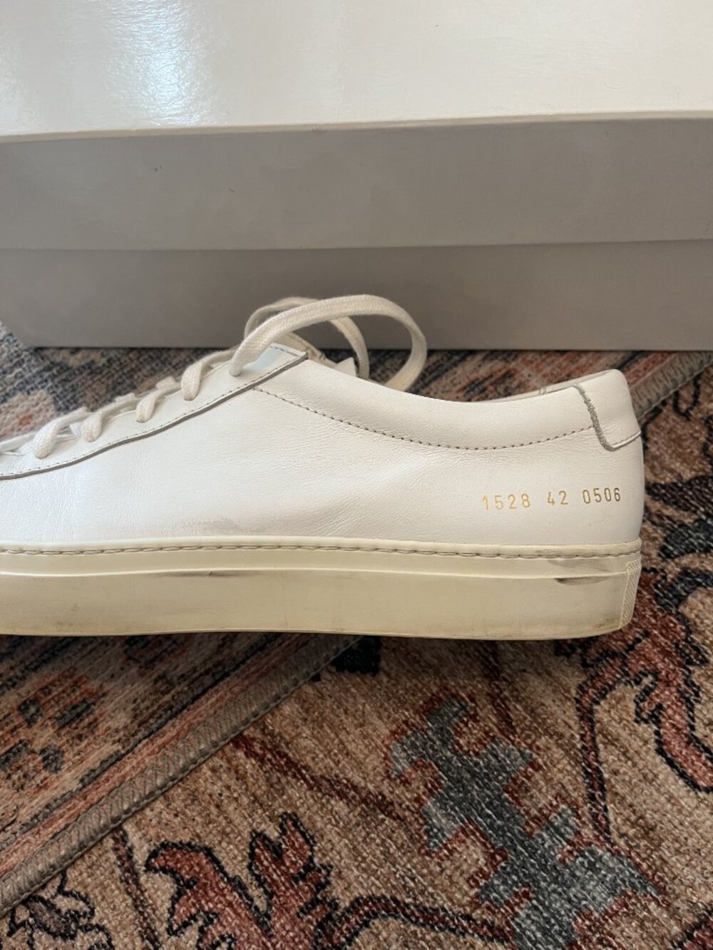 Common Projects Original Achilles Low White Leather Sneakers 42 - Picture 2 of 8